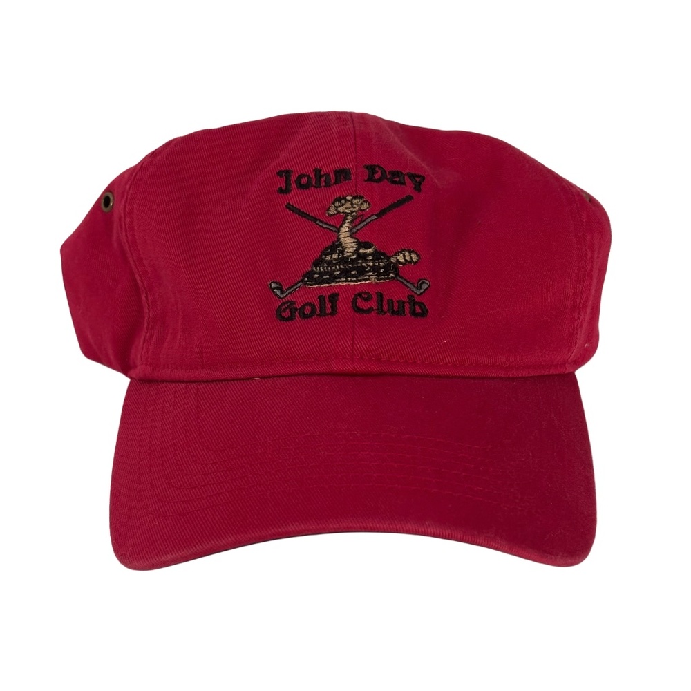 Unisex Adult John Day Golf Club Course Dad Cap in Red